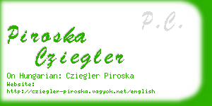 piroska cziegler business card